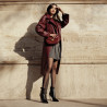 Women shoulder bag 035g burgundy