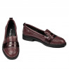 Pantofi casual/eleganti dama 6037 bordo sidef combinat