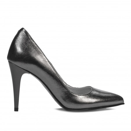 Women stylish, elegant shoes 1246 silver pearl
