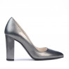 Pantofi eleganti dama 1261 gri metalizat