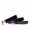 Women belt 17-2m patent purple+black