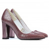Pantofi eleganti dama 1261 piton bordo