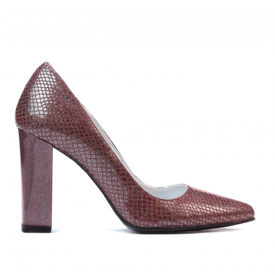 Pantofi eleganti dama 1261 piton bordo