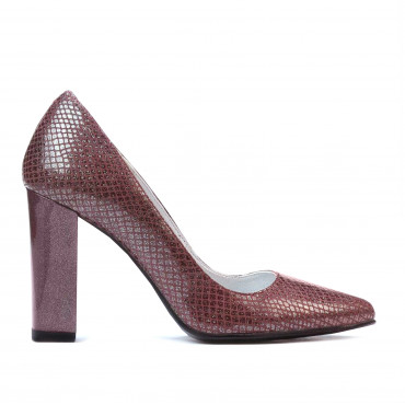 Pantofi eleganti dama 1261 piton bordo