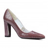 Pantofi eleganti dama 1261 piton bordo