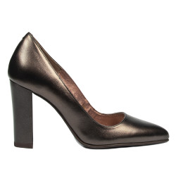 Women stylish, elegant shoes 1261 brown pearl