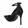 Women stylish, elegant shoes 1311 saten black