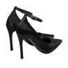 Women stylish, elegant shoes 1311 saten black