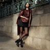 Women shoulder bag 035g burgundy