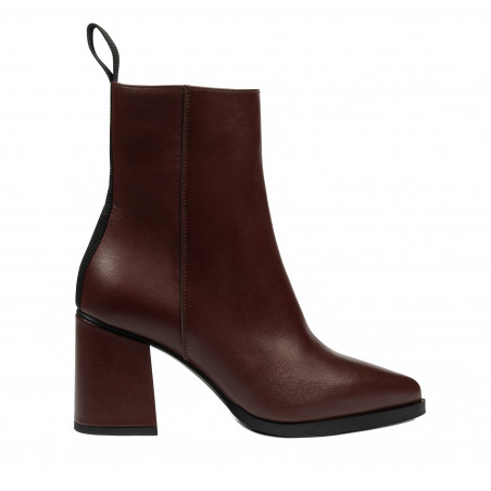 Ghete cu toc dama 1401 brown