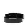 Curea barbati 75b negru lucios
