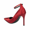 Pantofi eleganti dama 1311 saten rosu