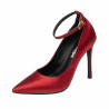 Pantofi eleganti dama 1311 saten rosu