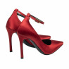 Pantofi eleganti dama 1311 saten rosu