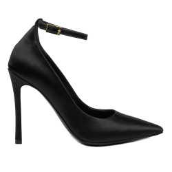 Women stylish, elegant shoes 1311 saten black