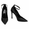 Women stylish, elegant shoes 1311 saten black