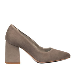 Women stylish, elegant shoes 1315 sand velour