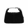 Women hand bag 037g 01 suede black