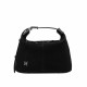 Women hand bag 037g 01 suede black
