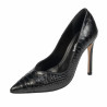 Women stylish, elegant shoes 1330 croco black
