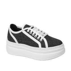 Women sport shoes 6089 jeans black combined