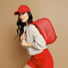 Women hand bag 038g red caviar