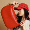 Women hand bag 038g red caviar