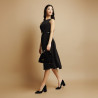 Women stylish, elegant shoes 1315 black velour