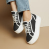 Women sport shoes 6089 jeans black combined