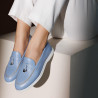 Women loafers, moccasins 6082 biz azuro