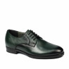 Men stylish, elegant shoes 958 a green