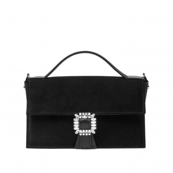 Geanta dama de mana 039g 01 negru velur