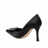 Women stylish, elegant shoes 1339 saten black