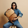 Women hand bag 038g biz almond