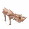Women stylish, elegant shoes 1339 saten nude
