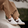 Women sport shoes 6088 white+beige