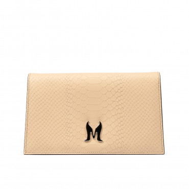 Women shoulder bag 029g 01 croco nude