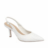 Women sandals 1353 satin white
