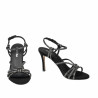Women sandals 1342 black velour