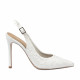 Sandale dama 1352 satin alb