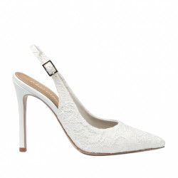 Women sandals 1352 saten white