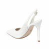 Sandale dama 1352 saten alb