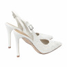 Sandale dama 1352 saten alb