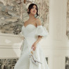 Sandale dama 1352 saten alb lifestyle