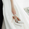 Sandale dama 1352 saten alb lifestyle