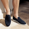 Men loafers, moccasins 980 indigo velour