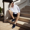 Men loafers, moccasins 980 indigo velour