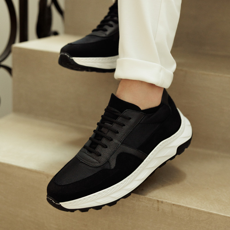 Pantofi casual/sport barbati 986 negru combinat lifestyle