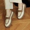 Women casual shoes 6092 rafie beige combined