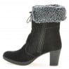 Women knee boots 3266 black velour